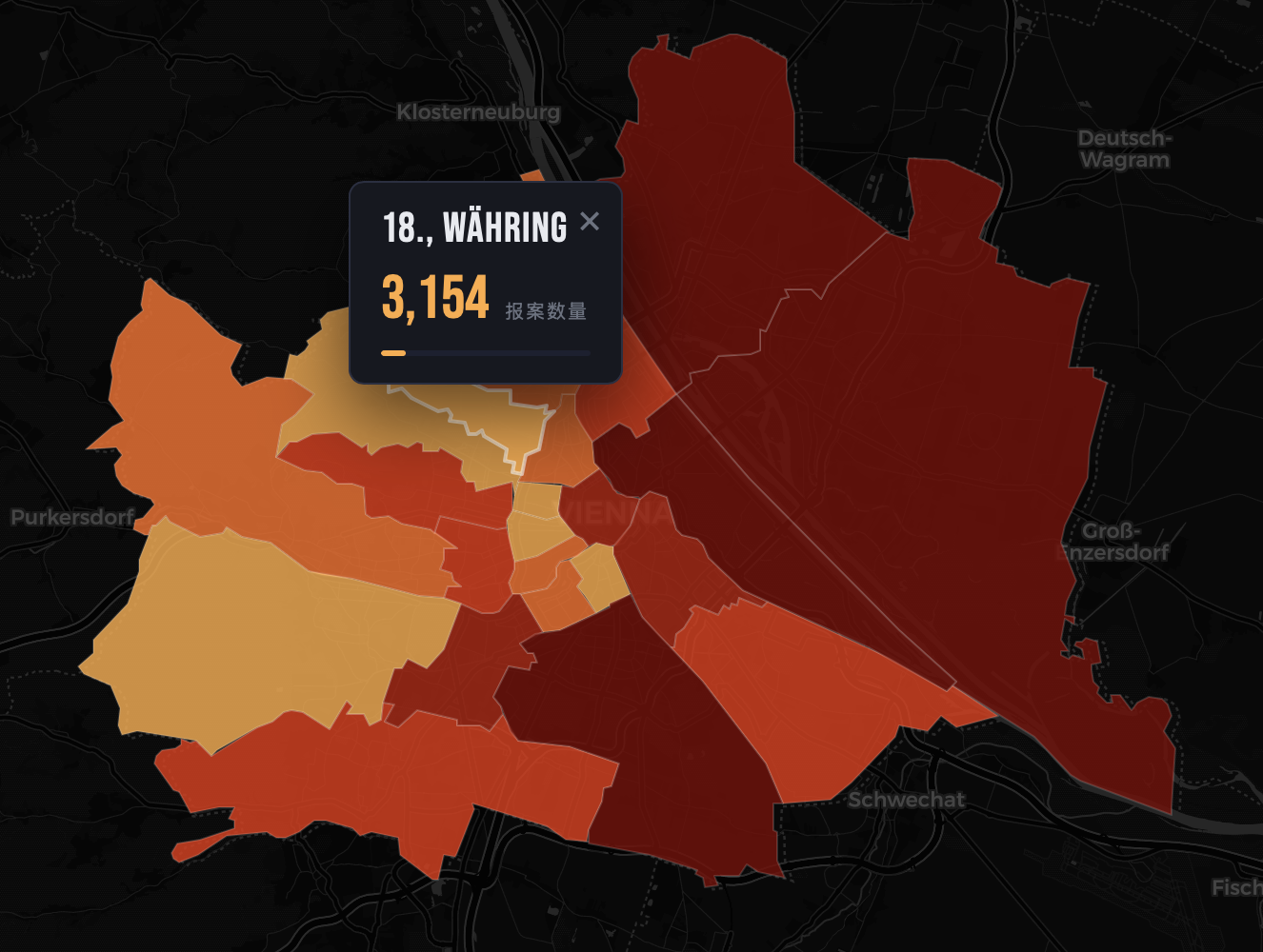 Vienna Crime Map visualization